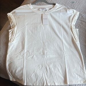 White tunic style with braided detail top